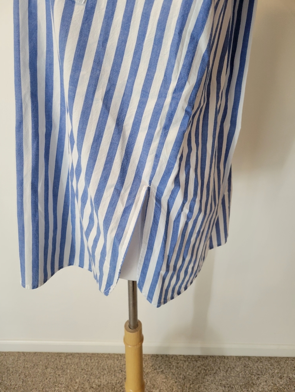 Madewell Airy Oversized Fit Poplin Stripe Button Up Shirt Size XXS - Picture 8 of 9